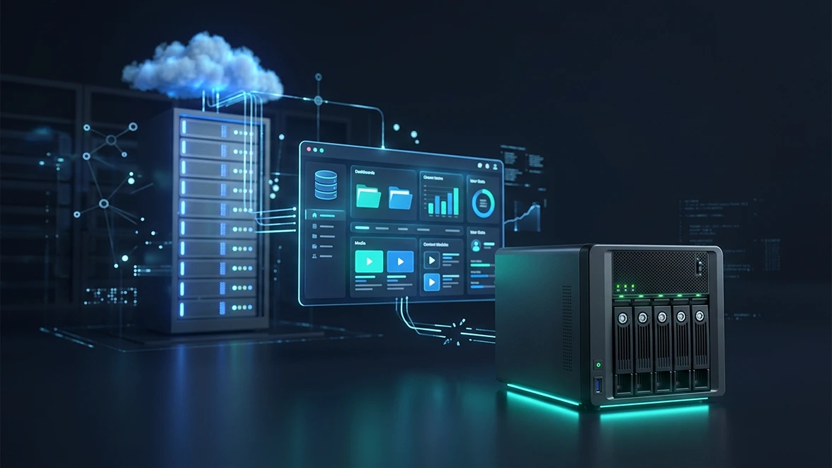 Layered website backup strategy showing server, CMS, and external drive data protection tiers